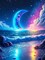 Moonlight Beach 5D DIY Full Drill Diamond Art Painting Kits for Adults